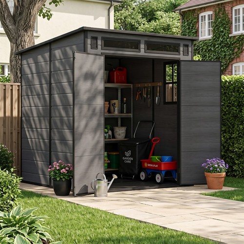6ft plastic garden shed - garden,