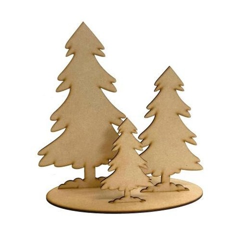Wooden mdf christmas tree xmas - wooden,