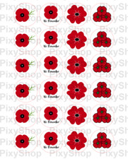 24x Remembrance Day Poppy