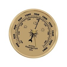 Barometer 9cm Metal Frame Aneroid Barometer for Indoor Outdoor Home Boating