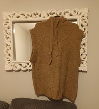 Zara New Womens Carrot fit knit Hooded Jumper Sleeveless  eur S 