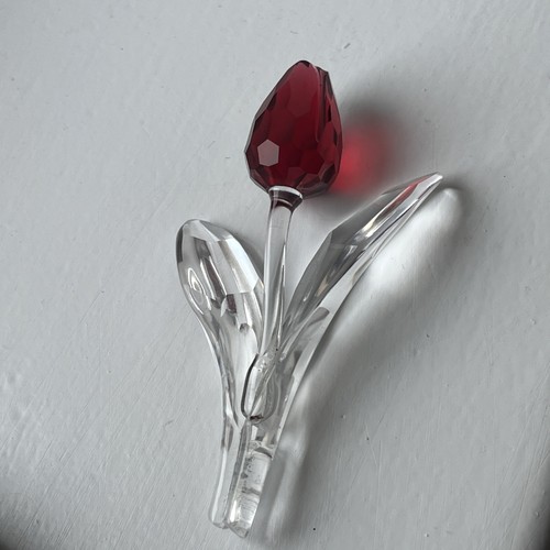 Swarovski red crystal - crystal, tulip