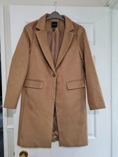 New Look Women's Beige Camel Colour Lined Coat Size 10