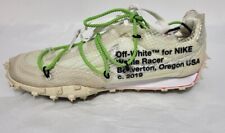 OFF WHITE NIKE Waffle Racer Electric Green Lace Trainers Sneakers UK4 Excellent