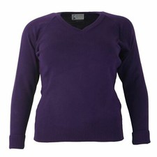 Balmoral Womans Sweater Long Sleeve V Neck Acrylic Jumper Knitwear Warm Pullover