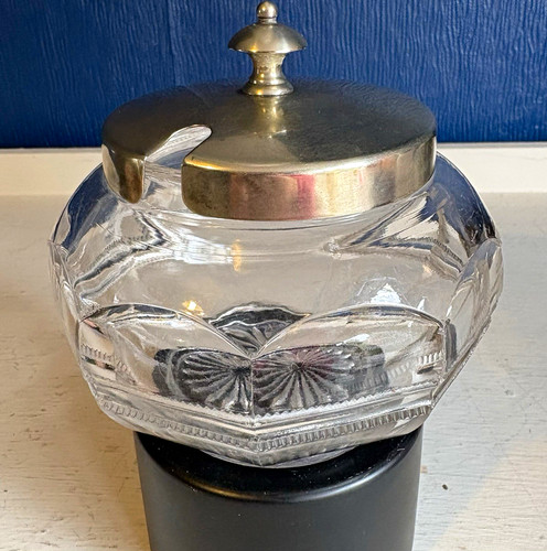 Antique cut glass jam - antique,
