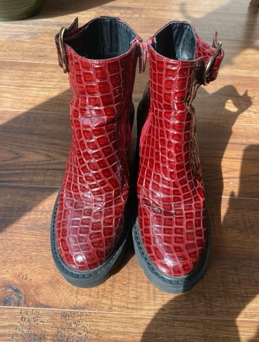 Burgundy red topshop platform - burgundy,