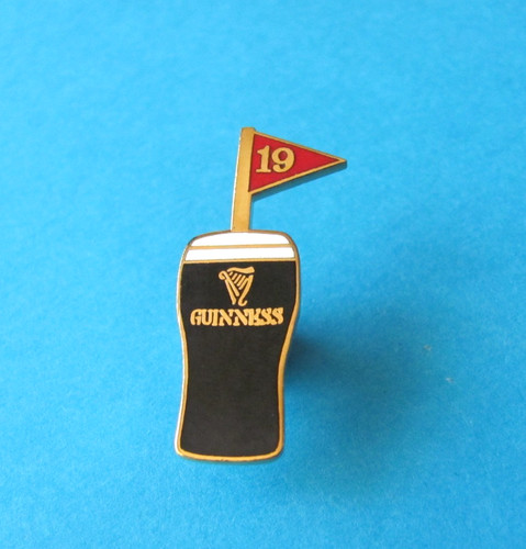 Guinness pint 19th hole - hole, golf