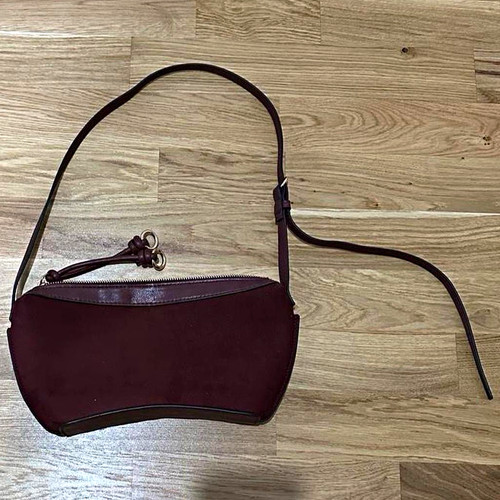 Burgundy leather shoulder - leather,