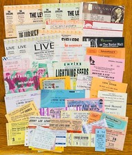 Original Concert Tickets Artists (Beginning With L) Select From Dropdown List
