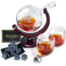 850ml glass world globe - glass,