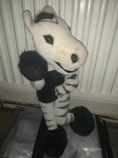 Vintage Ark Toys Standing Zebra Plush