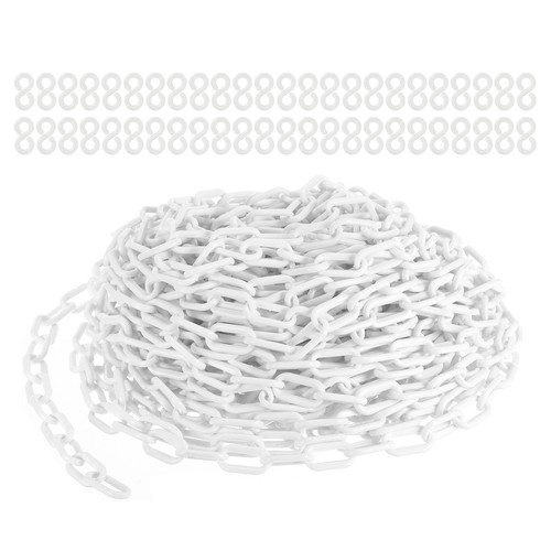 100ft plastic chain - plastic, white