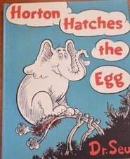 RARE Horton Hatches the Egg by Dr Seuss 1962 Edition Hard Cover with dust jkt