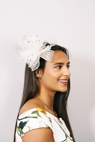 Small flower feather - small, hat