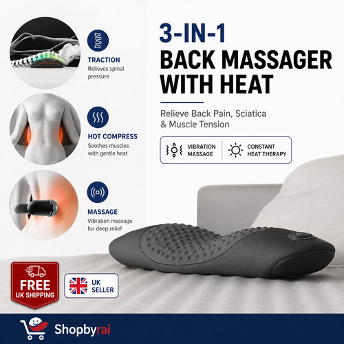 Back massager with heat - back,