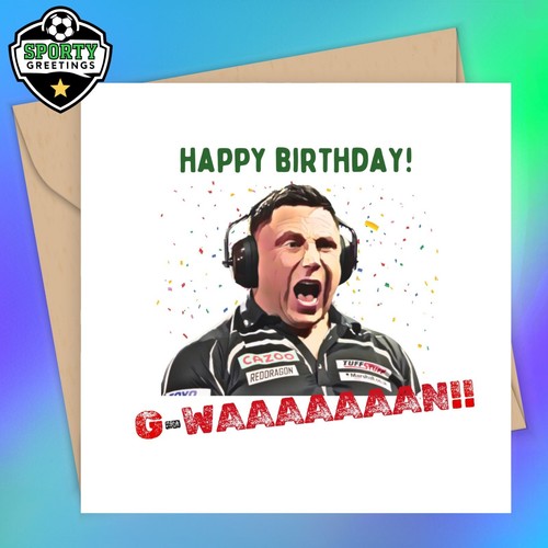 Darts birthday card gerwyn - darts,