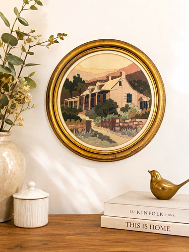 Vintage framed tapestry - framed, –