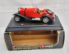 Bburago 1928 Mercedes Benz SSK - Red 1509 - 1:24 Scale Model Car & Box