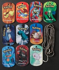 10 X Pokemon Metal Tags Tag