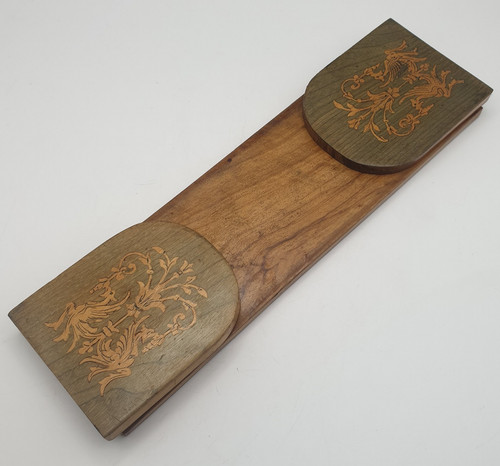 Antique inlaid book trough - antique,