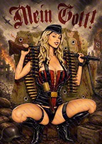 Pin girl luftwaffe 109 - up,