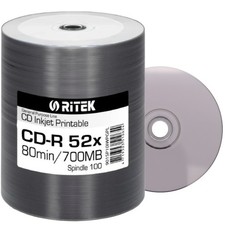 100 Ritek CD-R 52x White