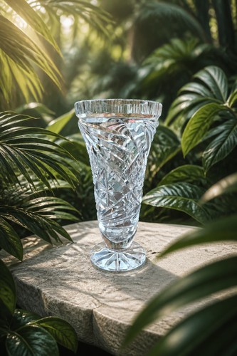 Vintage heavy cut - glass, lead