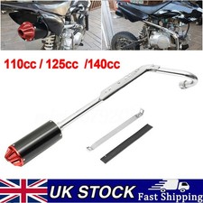 For 110cc 125cc 140cc Stainless Red Pit Dirt Bike Exhaust Pipe System Muffler UK