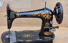 Antique Singer VS2 Fiddle Base Treadle Machine Head with scrolls, small roses