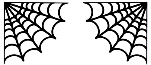 Two corner spider webs - 5",
