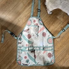 National Trust Children’s Waterproof Gardening Apron 6 Pockets Oilcloth w/Birds