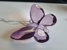 Large 14 Faux Amethyst Hanging Acrylic Butterfly Sun Catcher Pendant