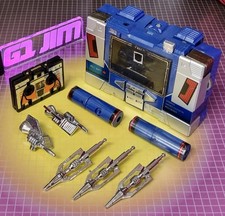 Vintage Hasbro Transformers G1 Decepticon Comms Soundwave & Buzzsaw Complete
