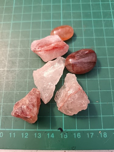 Fire quartz crystals - fire,