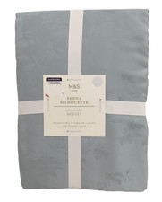 M&S Home Senna Silhouette Jacquard Bedset Duck Egg Super King Size New F1