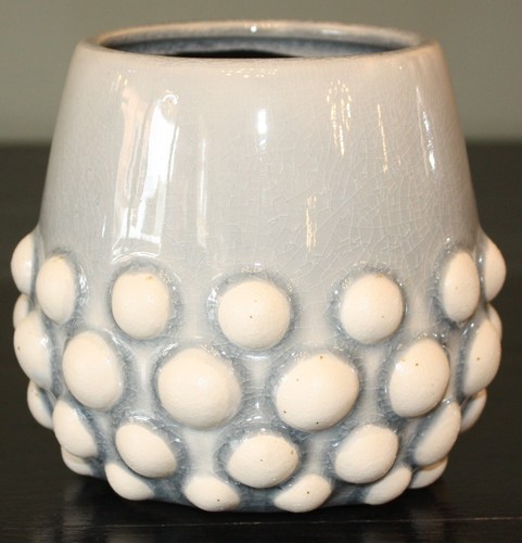 Small glazed bobbly planter - bobbly,