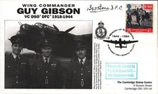 WW2 F/L B W Bone DFC 106 Squadron 1943 signed RAF cover Guy Gibson VC DSO
