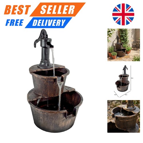 Rustic tier outdoor water - 2-tier,