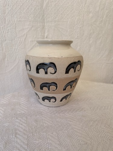 Studio pottery elephant vase - studio,