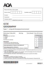 AQA GCSE Geography 2025 All Question Papers + Markschemes