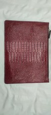 Faux Red Croc Leather Flat J&M
