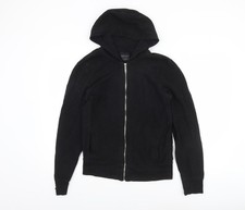 Zara Man Black Full Zip Hoodie