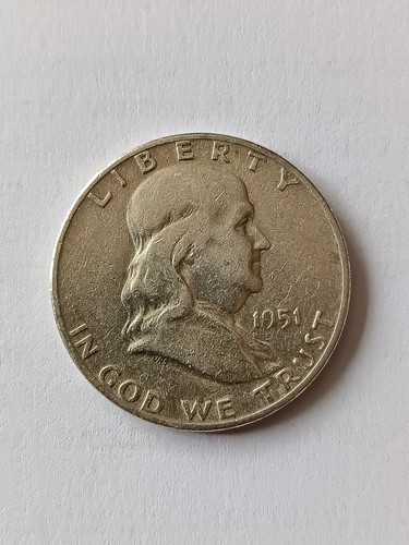 1951 franklin half dollar - franklin,
