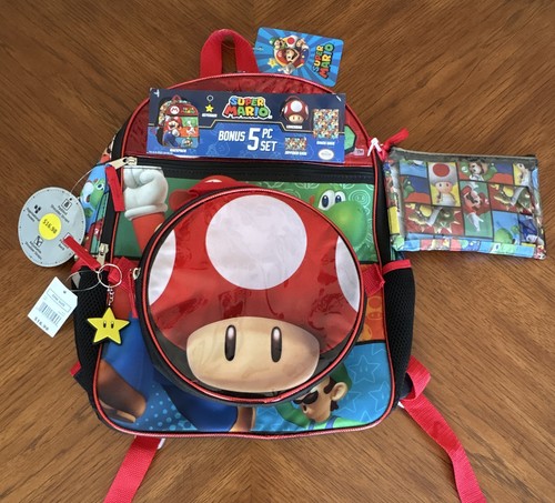 Super mario kids backpack pc - backpack, 5-pc