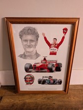 Tribute to Eddie Irvine - Framed Print by Stuart McIntyre Formula 1