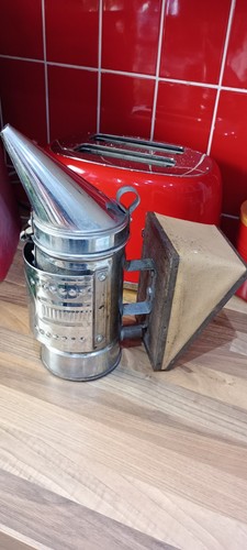 Silver bee hive smoker - bee,