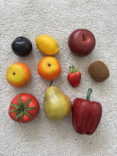 Vintage cut glass fruit - glass, +