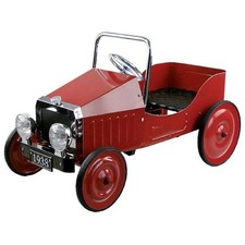 Goki Metal Pedal Car Red 1938 Style Ride-On Vehicle Childrens Kids Outdoor Toy