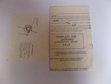 ORIGINAL TEMPLATE PLAN FOR GARRARD LAB SERIES SP.25 DECK